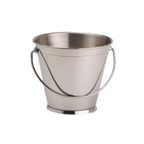 Thumbnail image #1 for G.E.T. Specialty Servingware 4-80822 Stainless Steel Serving Pail, 1.9 L, Round, with Handle Case of 12