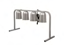 Product image #2 for Omcan USA 4-Bulb Freestanding Adjustable-Height Heat Lamp with 250W Infrared Bulbs