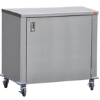 Thumbnail image #1 for Steril-Sil Company ENC36-FLAT Enclosed Stainless Steel Mobile Counter with Flat Work Top, 35.25"W x 24.75"D x 32"H