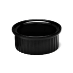 Thumbnail image #1 for G.E.T. Must Haves - EGS R4-B Round Ribbed Melamine Ramekin, 4 oz, Black Case of 6