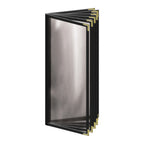 Thumbnail image #1 for Risch Deluxe TE-12V 4.25X11-LEATHERETTE Sewn Leatherette Menu Cover, 4-1/4 x 11 in, 6-Page 12-View Booklet Case of 24