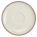 Thumbnail image #1 for Steelite International HL Ivory HL99663931 Round China Saucer, 6.5" Diameter, Maroon Line Case of 3 Dozen