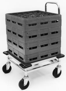 Product image #4 for Metro Platform Single-Stack Cup and Glass Rack Dolly for 20 x 20 Racks, Aluminum