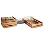 Thumbnail image #2 for Libbey APS Germany - Superbox APS 11620 Rectangular Acacia Serving Basket/Riser, Stackable, 21-7/8"L x 13-7/8"W x 4-1/4"H