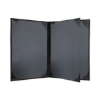 Thumbnail image #2 for Risch Metro METRO-4V 5.5X8.5 Hardback Metallic Menu Cover, 5-1/2" x 8-1/2", Booklet, 4 View Case of 25