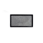 Thumbnail image #1 for G.E.T. Kobe - EGS B179128-SLVB . . Rectangular Melamine Serving Tray, Black with Silver Decal, 12-5/8 x 6-7/8 x 1/2 in Case of 3