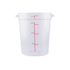 Thumbnail image #1 for CAC China FS1P-8C 12 qt Round Polycarbonate Food Storage Container, Clear Case of 12