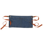 Thumbnail image #1 for Chef Works AWS01S-MDB-0 Waist Apron, 12"L x 23"W, Medium Blue Cotton, 2 Hip Pockets & Pencil Pocket