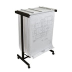 Thumbnail image #2 for Alpine Industries ADI615-BLK Expandable Mobile Blueprint Plan Center, 51"H, Tubular Construction, Black, 4 Casters