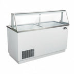 Thumbnail image #1 for SABA SDC-66 Ice Cream Dipping Cabinet, 67.75"W, Slanted Glass, Holds (12) 3-Gal Tubs, Stores (8) 3-Gal Tubs