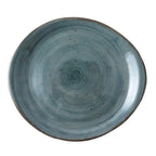 Thumbnail image #1 for Tableware Solutions USA Rustics by Continental 30PEB234-03 Oblong China Plate, 8 x 7 in, Blue Pebble Case of 24