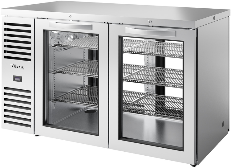 Product image #5 for 60-Inch Pass-Thru Two-Section Back Bar Cooler with 4 Locking Glass Doors