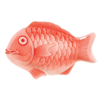 Thumbnail image #1 for Thunder Group 1000CFR 10-Inch Red Melamine Fish-Shaped Serving Platter Case of 3 Dozen