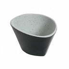 Thumbnail image #1 for G.E.T. Revive RIV300 Triangular Melamine Bowl, 10.15 oz., 4-1/4 in. H, Stone Natural & Black Case of 48