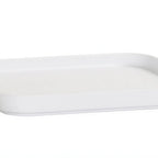 Thumbnail image #1 for Cal-Mil 24131-10-15PLATE Square Melamine Bento Sushi Plate, White, 10.5 x 10.5 x 1 in. Case of 3