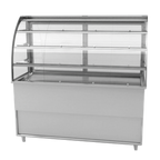 Thumbnail image #1 for RPI Industries Vienna VICD4-34-R-CV-SC-FD Self-Service Curved Glass Deli Display Case, 57-1/8"W, Bottom-Mount Self-Contained Refrigeration