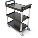 Thumbnail image #2 for New Star Foodservice Inc. 54538 Utility Bus Cart, 250 lb Capacity, 3-Tier, Plastic, Black
