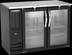 Thumbnail image #2 for Beverage Air Two-Section Back Bar Cooler with Glass Doors, 48 Inch, Black Exterior