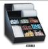 Thumbnail image #4 for Black Polystyrene Wide Lid, Straw & Condiment Organizer with Removable Dividers