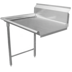 Thumbnail image #1 for GSW USA DT48C-L Clean Dish Table, Right-to-Left, 48"W x 30"D x 45-1/2"H, 16-Gauge 304 Stainless Steel, 8"H Backsplash