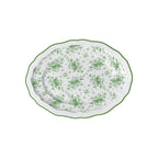 Thumbnail image #1 for Steelite International Folio, Porcelain 62544FP818 Oval Porcelain Platter, 9" x 6.75", Adelina Liliana Green Case of 2 Dozen