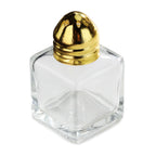 Thumbnail image #1 for New Star Foodservice Inc. 22223 Mini Cube Salt Shaker, 1/2 oz Glass Jar, Gold-Plated Top Case of 36