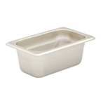 Thumbnail image #1 for Browne USA Foodservice 22194 1/9 Size Solid Steam Table Pan, 4" Deep, 22 Gauge, 304 Stainless Steel