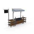 Thumbnail image #1 for Steelite International Mogogo, Modular MGCMLA01WSWF Canopy Cooling Station, 130"W x 29 1/2"D x 96"H, Mixed Materials