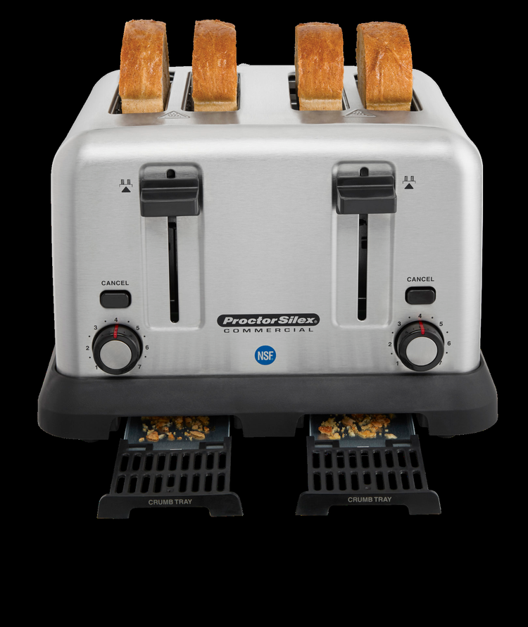 Product image #6 for Proctor-Silex Commercial 4-Slice Extra-Wide Slot Stainless Steel Pop-Up Toaster
