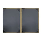 Thumbnail image #2 for Risch EVERGREEN-2V 5.5X8.5 Hardback Vinyl Menu Cover, Double-Fold, 2-View, 5-1/2" x 8-1/2", Black Case of 25