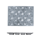 Thumbnail image #1 for Thunder Group ALKMP012 12-Cup Uncoated Aluminum Muffin Pan, 14 x 10-3/4 Inches Case of 24