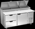 Thumbnail image #5 for Beverage-Air DPD67HC-2 Two-Section Pizza Top Refrigerated Counter with 2 Drawers and 1 Door, 67 Inch