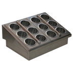 Thumbnail image #2 for Steril-Sil Company E1-DDA-2V Drop-In Countertop Dispenser, Angled, Holds 2 Inserts, 304 Stainless Steel, 23-1/4 x 16-1/2 x 9-1/2 in