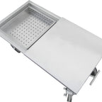 Thumbnail image #1 for IMC/Teddy PFT-1636 Portable Floor Trough, 36"W x 16"D x 6" Deep, 14-Gauge Type 304 Stainless Steel, Casters