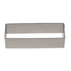 Thumbnail image #1 for JB Prince De Buyer M640 12 Rectangular Stainless Steel Ring Mold, 4 oz., 4-3/4" x 1-1/2" x 1-1/8"H