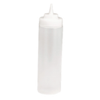 Thumbnail image #1 for TableCraft Products WideMouth 11253C-1 Clear Wide-Mouth Squeeze Bottle, 12 oz, Standard Tip Case of 12