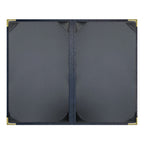 Thumbnail image #2 for Risch Harley HARST-2V 8.5X14 Padded Faux-Leather Double-Fold Menu Cover, 2-View, 8-1/2 x 14 in Case of 25