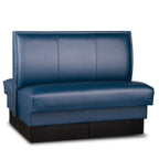 Thumbnail image #1 for JustChair Manufacturing JBD-USP-42-GR3 Double Custom Upholstered Booth, 42"H, Stitched-Welt Panel Back with Lumbar Support, Grade 3 Upholstery