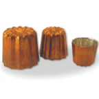 Thumbnail image #1 for Matfer Bourgeat 340416 Cannele Mold, 1-3/4" Diameter x 1-3/4"H, Fluted, Copper-Tin Lined