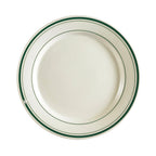 Thumbnail image #1 for CAC China Greenbrier GS-21 12-Inch Round Ceramic Plate with Rolled Edge 1 Dozen