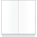 Thumbnail image #1 for Dinex DX6ST0010000 Paper Tray Ticket, 8-1/2 x 11 in, 2-Panel, Unprinted, 11 in Perforated, Laser-Compatible