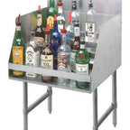 Thumbnail image #6 for Advance Tabco LD-1824 5-Step Freestanding Stainless Steel Liquor Bottle Display, 24"W x 23"D x 33"H, Approx. 30-Bottle Capacity