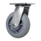Thumbnail image #1 for AARCO 4-S 6-Inch Solid Plate Casters, 2 Swivel and 2 Rigid, Without Brakes