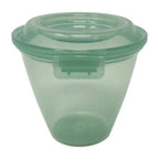 Thumbnail image #1 for G.E.T. Eco-Takeouts EC-21-JA 14 oz Round Polypropylene Side Dish/Sauce Cup with Hinged Lid, Green Case of 2 Dozen