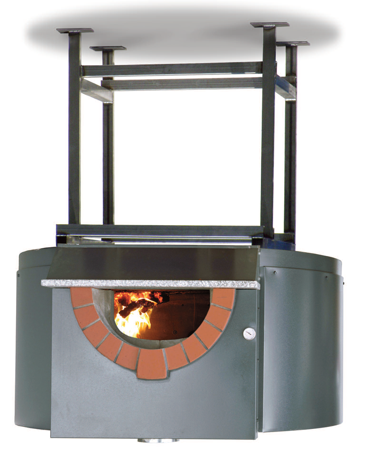 Product image #5 for Morello Forni FW100 Round Wood-Fired Stone Hearth Pizza Oven with Stand, 39-Inch Cooking Diameter