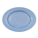 Thumbnail image #1 for CAC China Las Vegas LV-51-LBU Ceramic Oval Platter, 15" x 10-1/4" x 1-1/2"H, Rolled Edge, Light Blue 1 Dozen