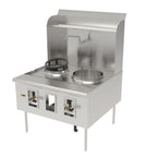 Thumbnail image #1 for GSW USA CWR-2-2013 Gas Chinese Wok Range, 2-Burner, 20" and 13" Burners, Stainless Steel Top