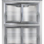 Thumbnail image #2 for Continental Refrigerator Designer Line D2RSNSSSGDHD Two-Section Reach-In Refrigerator, Half-Height Sliding Glass Doors, Stainless Steel Interior