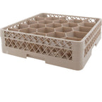 Thumbnail image #1 for AllPoints Foodservice Parts & Supplies Traex 1331307 Full-Size Plastic Glass Rack, 20 Compartments, 4 x 4 in, Beige