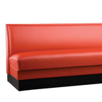 Thumbnail image #1 for JustChair Manufacturing JBSB-UPL-36-GR1/COM Custom Upholstered Banquette Booth, 36"H, Plain Back with Lumbar Support, Upholstered Seat